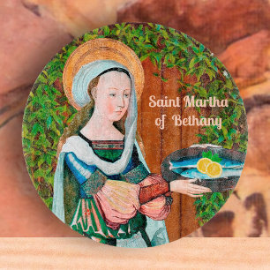 Tabla De Cortar Santa Marta de Betania en su cocina (detalle)
