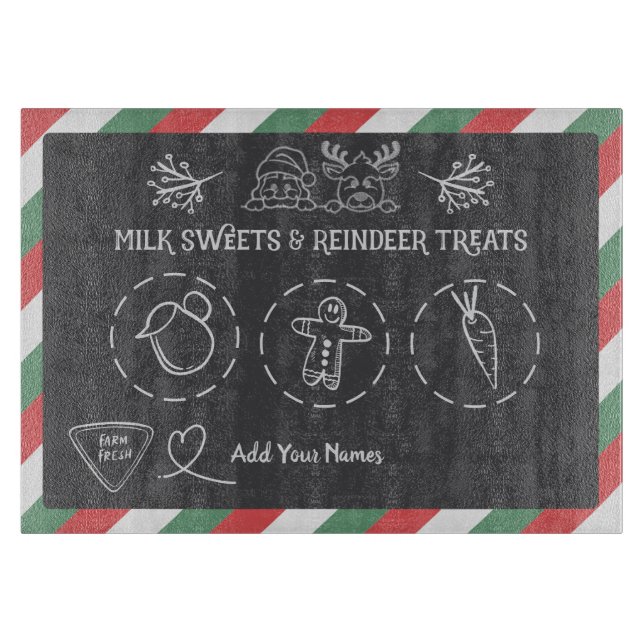 Tabla De Cortar Santa Milk and Cookies Tray (Anverso)