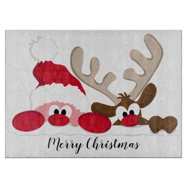 Tabla De Cortar Santa y Rudolph (Anverso)