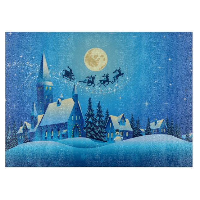 Tabla De Cortar Santa y Sleigh (Anverso)