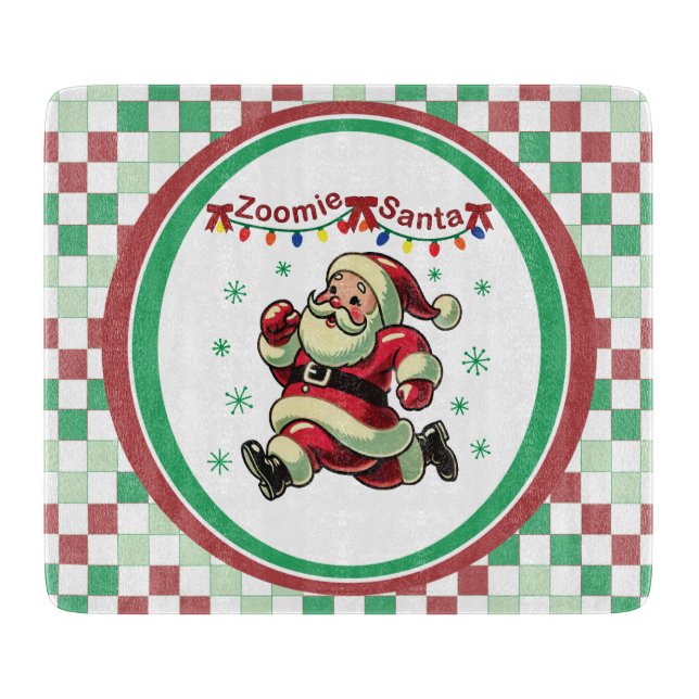 Tabla De Cortar Santa Zoomie Navidad (Anverso)