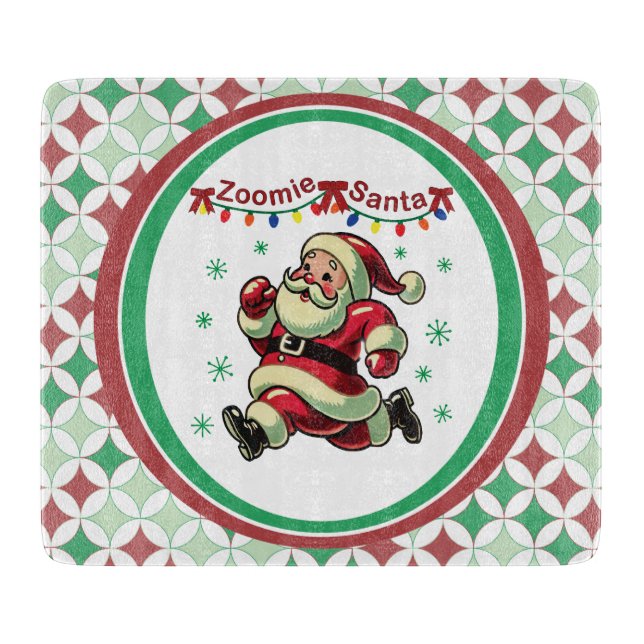 Tabla De Cortar Santa Zoomie Navidad (Anverso)