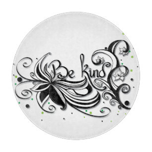 Tabla De Cortar ¡SÉ AMABLE! cita caligráfica inspiradora