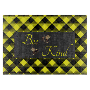 Tabla De Cortar "Sé Amable" Gingham