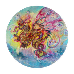 Tabla De Cortar SEA DRAGON Aqua Fantasía rosa azul