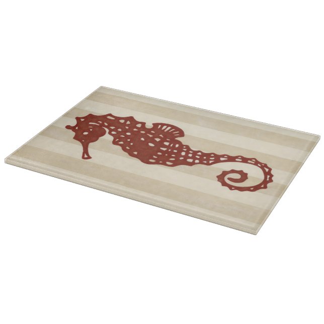 Tabla De Cortar Seahorse Silhouette (Borde)