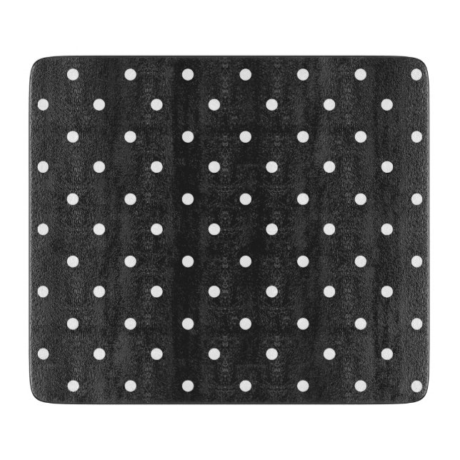 Tabla De Cortar Seamless black and white polka dot pattern  (Anverso)