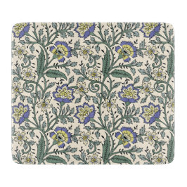 Tabla De Cortar Seamless blue, yellow, and white floral pattern 