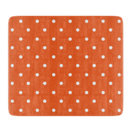 Tabla De Cortar Seamless  bright orange background polka dot