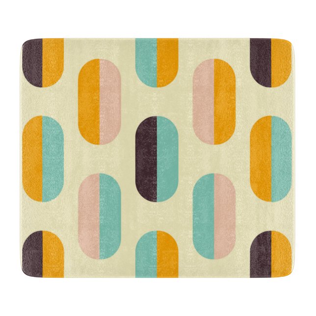 Tabla De Cortar Seamless geometric pattern in retro vibes (Anverso)