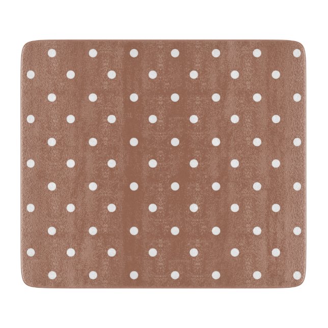 Tabla De Cortar Seamless medium brown polka dot  pattern (Anverso)