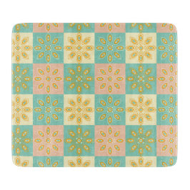 Tabla De Cortar Seamless pattern with geometric floral motifs