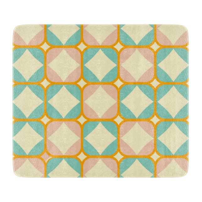 Tabla De Cortar Seamless retro pattern with rounded squares (Anverso)