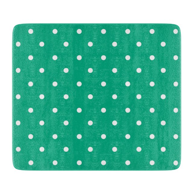 Tabla De Cortar Seamless solid teal polka dot pattern (Anverso)