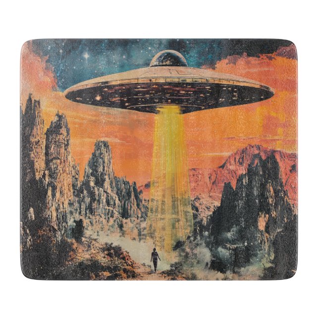 Tabla De Cortar Secuestro alienígena OVNI UAP  (Anverso)
