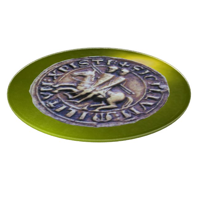 Tabla De Cortar SELLO DE LA PLANTILLA DE KNIGHTS Gem amarillo (Borde)