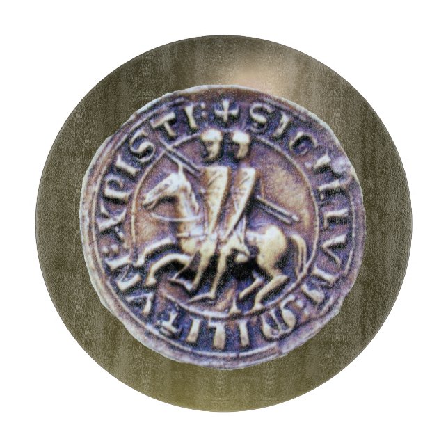 Tabla De Cortar SELLO DE LA PLANTILLA DE KNIGHTS gris (Anverso)