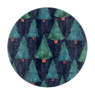 Tabla De Cortar Selva Esmeralda: acuarela feriada al invierno