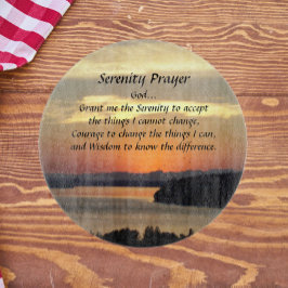 Tabla De Cortar Serenity Prayer Naranja Seascape Sunset