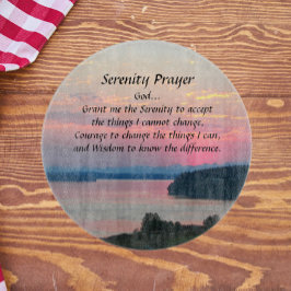 Tabla De Cortar Serenity Prayer Pink Seascape Sunset