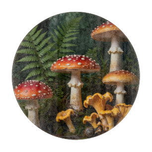 Tabla De Cortar Setas Amanita Moscaria Bosque Botánico