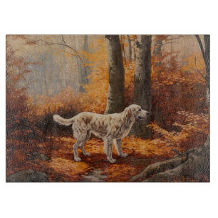 Tabla De Cortar Setter Inglés en Otoño Hojas Caídas Inspiran