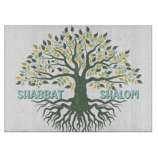 Tabla De Cortar Shabbat Shalom Tree of Life Challah (Anverso)