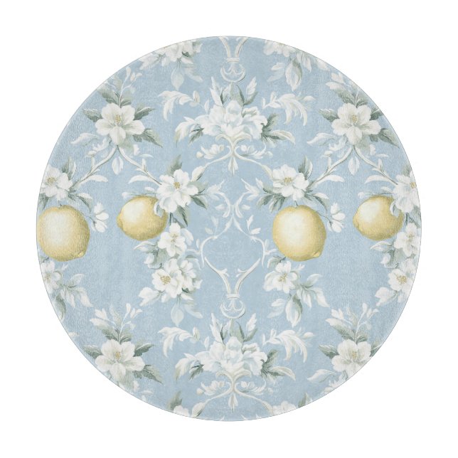 Tabla De Cortar Shabby Chic Lemon Floral Series Design #8 (Anverso)