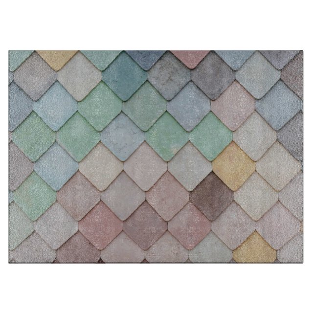 Tabla De Cortar Shabby Chic Pastel Tiles (Anverso)