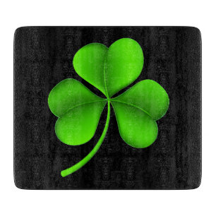 Tabla De Cortar Shamrock on black Cutting Board cn