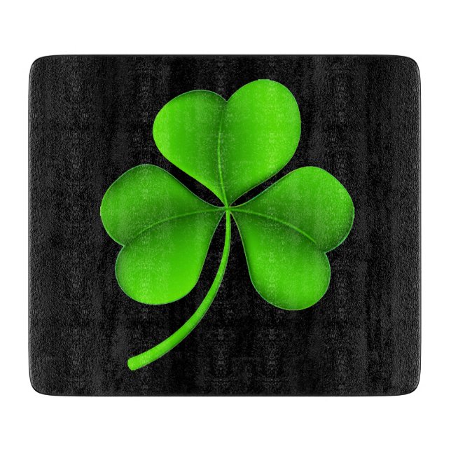 Tabla De Cortar Shamrock on black Cutting Board cn (Anverso)