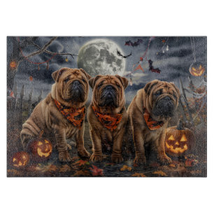 Tabla De Cortar Shar Pei Halloween Spooky