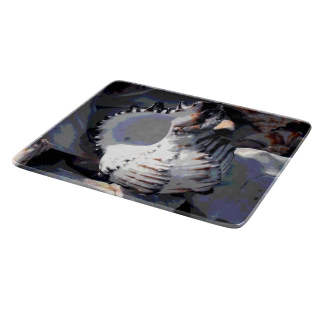 Tabla De Cortar Shell de mar a rayas (Borde)