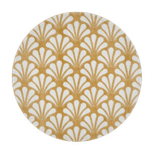 Tabla De Cortar Shell de mar geométrico Art Deco