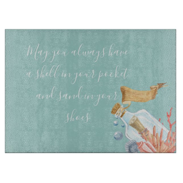 Tabla De Cortar Shell En Su Tema De Pocket Beach (Anverso)