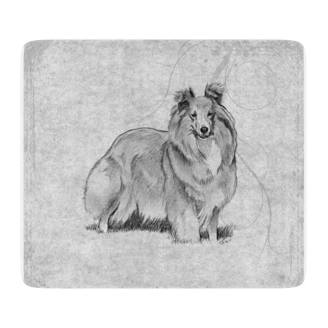 Tabla De Cortar Sheltie (Anverso)