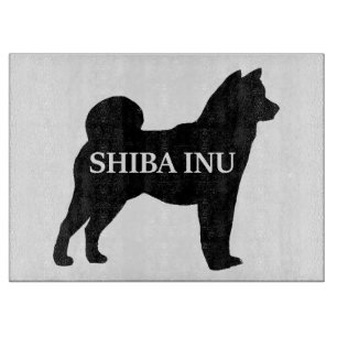 Tabla De Cortar Shiba Inu nombre silo negro