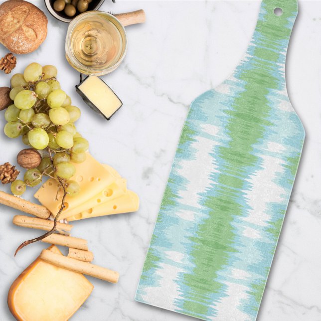 Tabla De Cortar Shimmer Ikat in Green and Aqua (Subido por el creador)