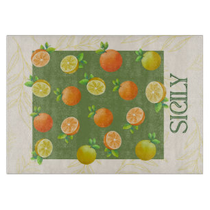 Tabla De Cortar Sicilia Citrus Wall Art   Naranja italiano y limón