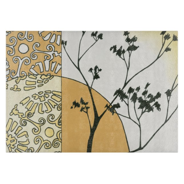 Tabla De Cortar Silhouette de árbol pardo por Megan Meagher (Anverso)