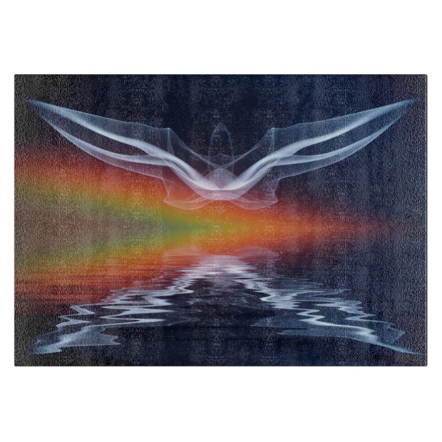 Tabla De Cortar Silueta de murciélago abstracto (Anverso)