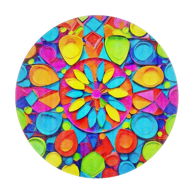 Tabla De Cortar Simbolismo en arte caleidoscópico (Anverso)