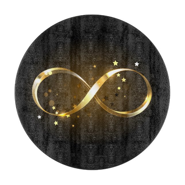Tabla De Cortar Símbolo de infinito dorado (Anverso)