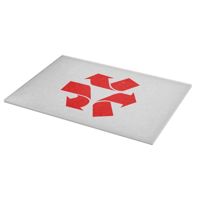 Tabla De Cortar Símbolo de no reciclar (Borde)