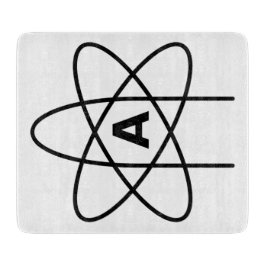 Tabla De Cortar Símbolo del ateísmo (Emblema de Átomo)