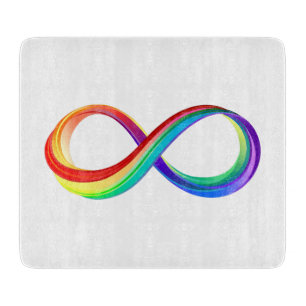 Tabla De Cortar Símbolo infinito arcoiris en capas