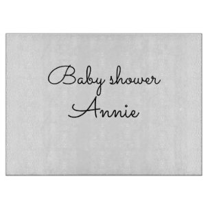 Tabla De Cortar simple minimal agrega tu nombre texto baby shower