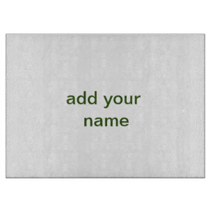 Tabla De Cortar Simple minimal verde añade tu texto nombre foto pe
