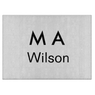 Tabla De Cortar Simple monogram add your name letter man minimal