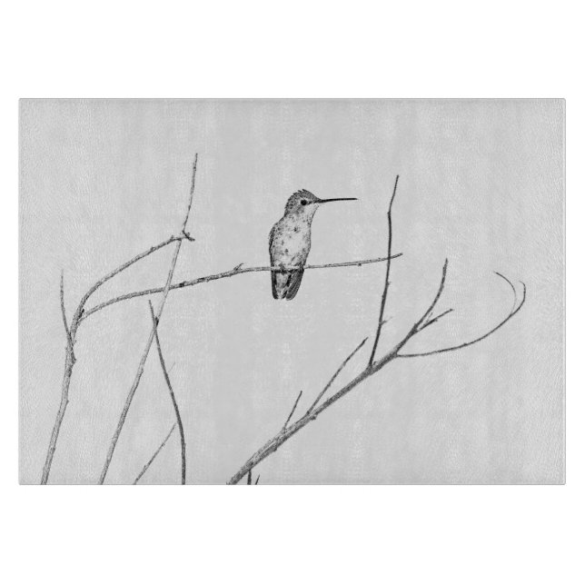 Tabla De Cortar Simplemente un colibrí sobre un palo (Anverso)